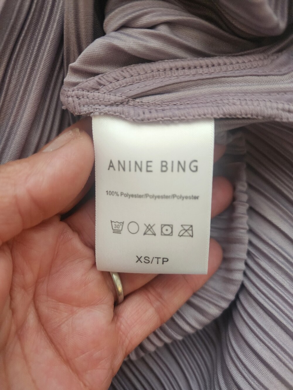 ANINE BING MELANIE PLEATED SHIFT MIDI DRESS SLEEVELESS HIGH NECK SIZE XSMALL - Picture 5 of 17